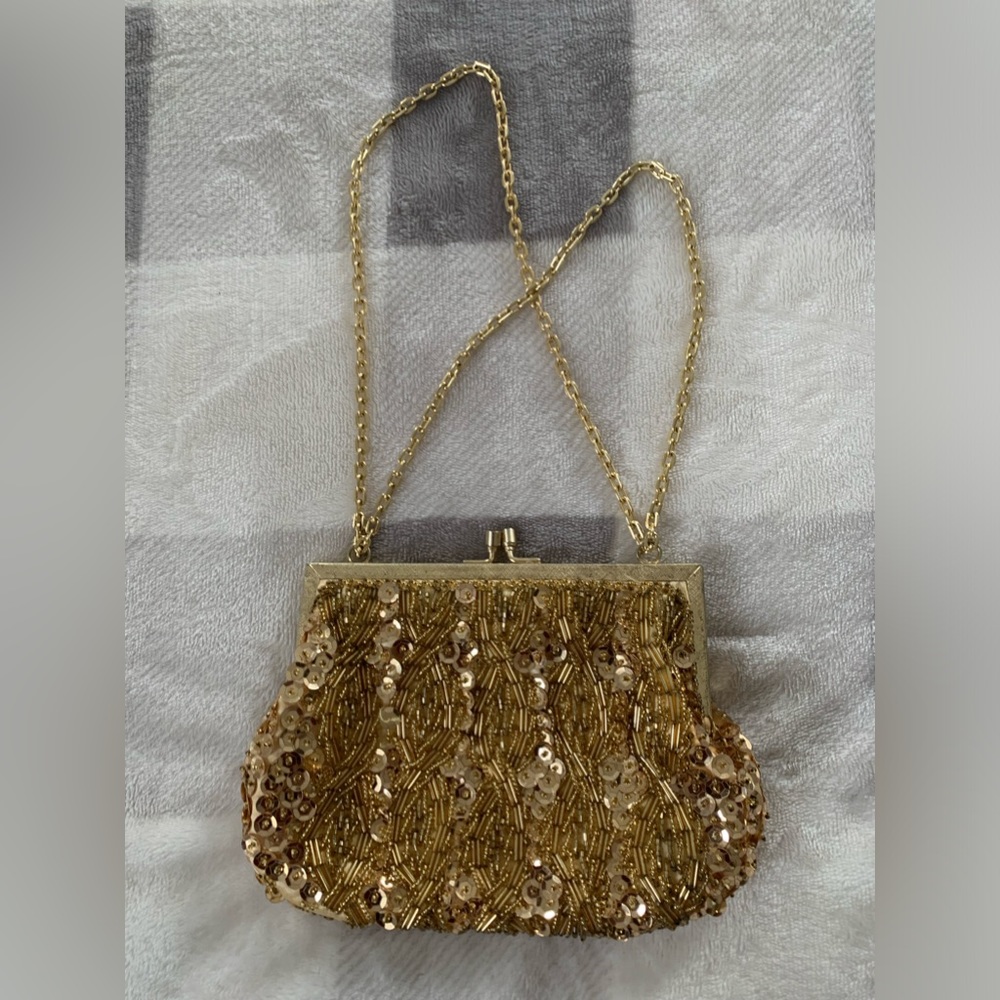 Gold vintage handbag